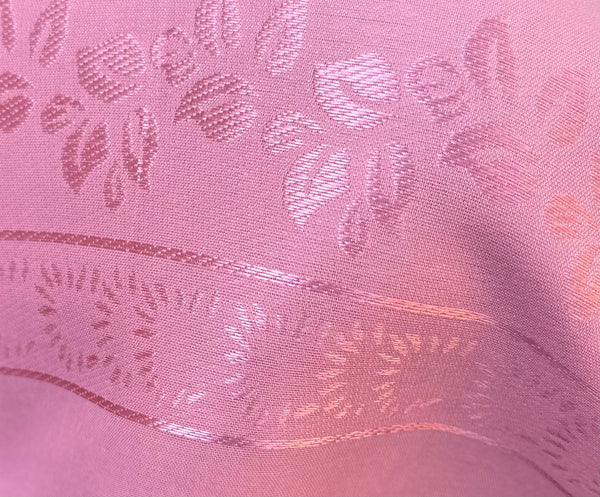 Tea Pink  leaves pattern