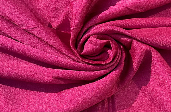 Dark Pink Crinckle Silk Satin
