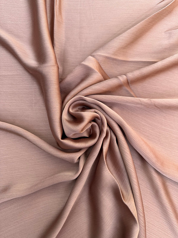 Rose Gold Crinckle Silk Satin