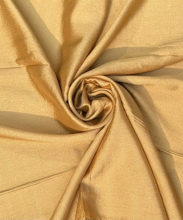 Gold Crinckle Silk Satin