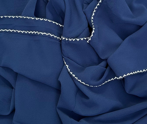 Blue Georgette-lace