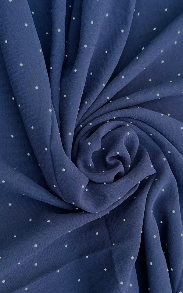 Royal Blue Embellished chiffon