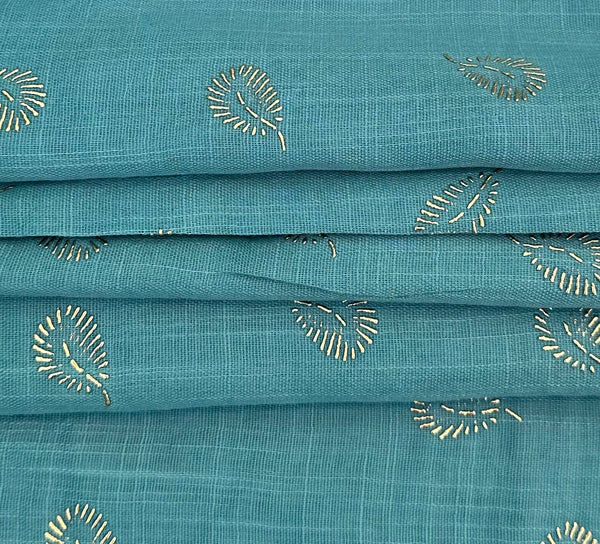 Turquoise Premium lawn-leaves