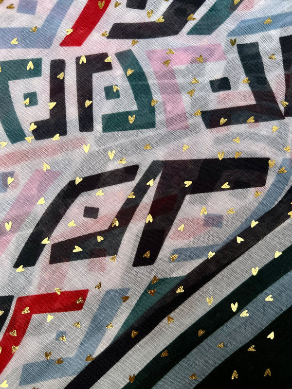 Multi Grey Printed soft lawn