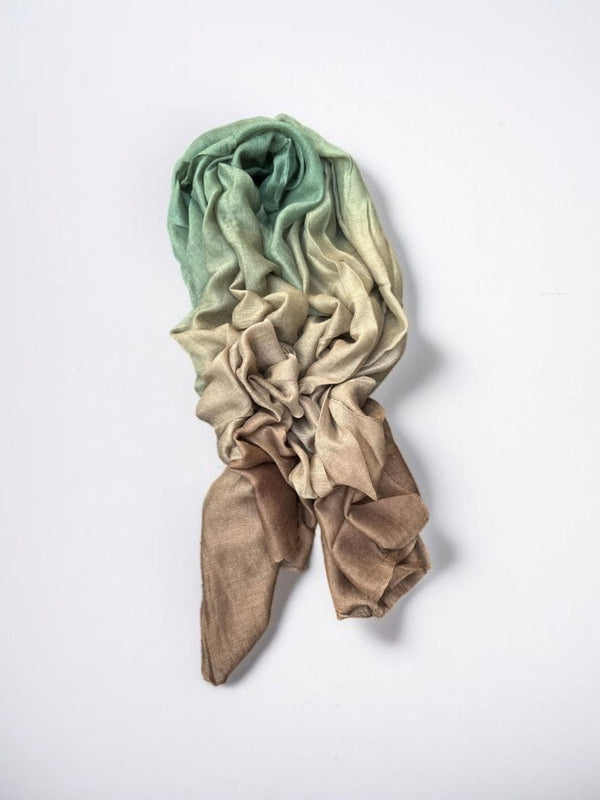 Green/Brown Soft Lawn Hijabs