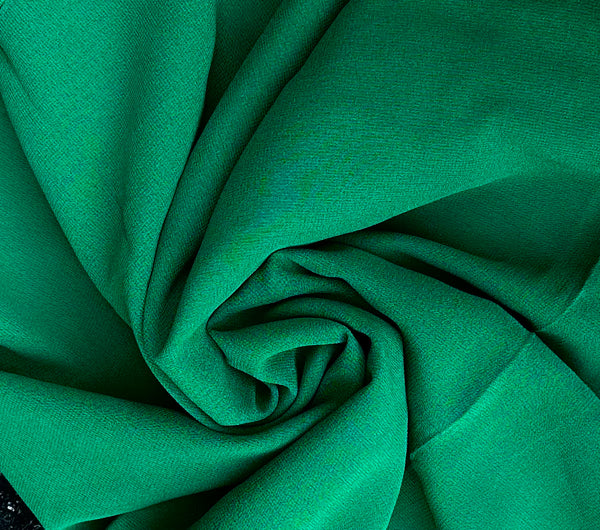 Green Plain Georgette
