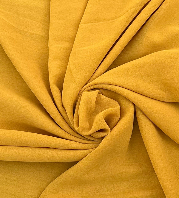 Mustard Plain Georgette